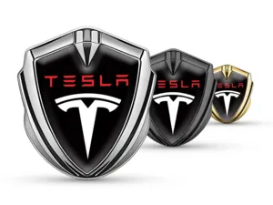 Tesla Emblem Car Badge High-End Look Drift Inspired